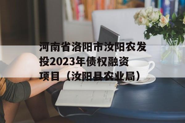 河南省洛阳市汝阳农发投2023年债权融资项目（汝阳县农业局）