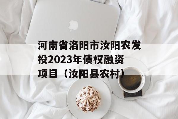 河南省洛阳市汝阳农发投2023年债权融资项目（汝阳县农村）